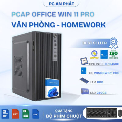 PC Văn Phòng - PCAP Office ( i5 12450H - 8GB RAM - SSD 250GB - 450w) - WIN 11 PRO BẢN QUYỀN