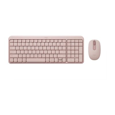 Bộ bàn phím chuột không dây Logitech MK250 Bluetooth Pink