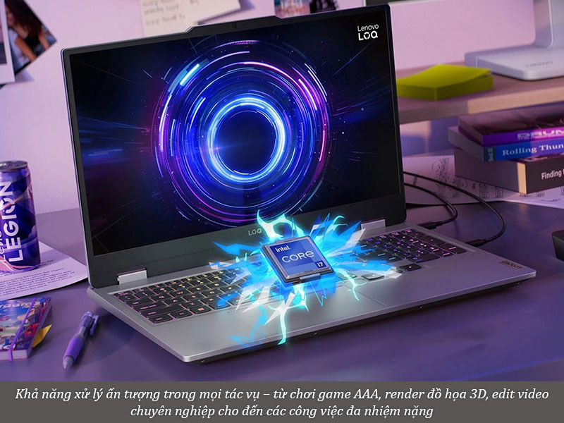 Lenovo LOQ 15IRX10 83JE00PEVN được trang bị con chip i7 mạnh mẽ đến từ dòng HX của nhà Intel Lenovo LOQ 15IRX10 83JE00PEVN được trang bị con chip i7 mạnh mẽ đến từ dòng HX của nhà Intel