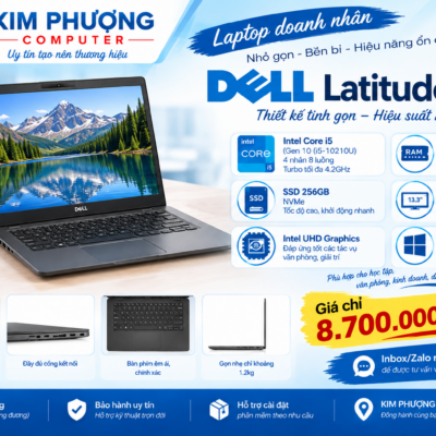 Dell Latitude 7310 – i5 Thế hệ 10 / RAM 8GB / SSD 256GB / Màn hình 13.3"