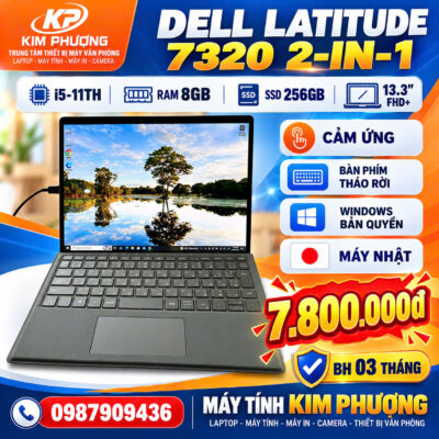 Dell Latitude 7320 (2 in 1)– i5 Thế hệ 11 / RAM 8GB / SSD 256GB / Màn hình 13.3" FHD+ (Touchscreen)